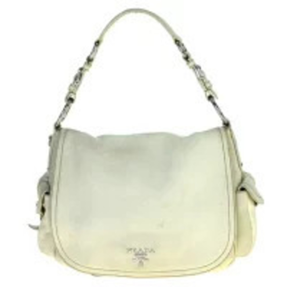 Prada Vitello Daino leather shoulder bag White Leather